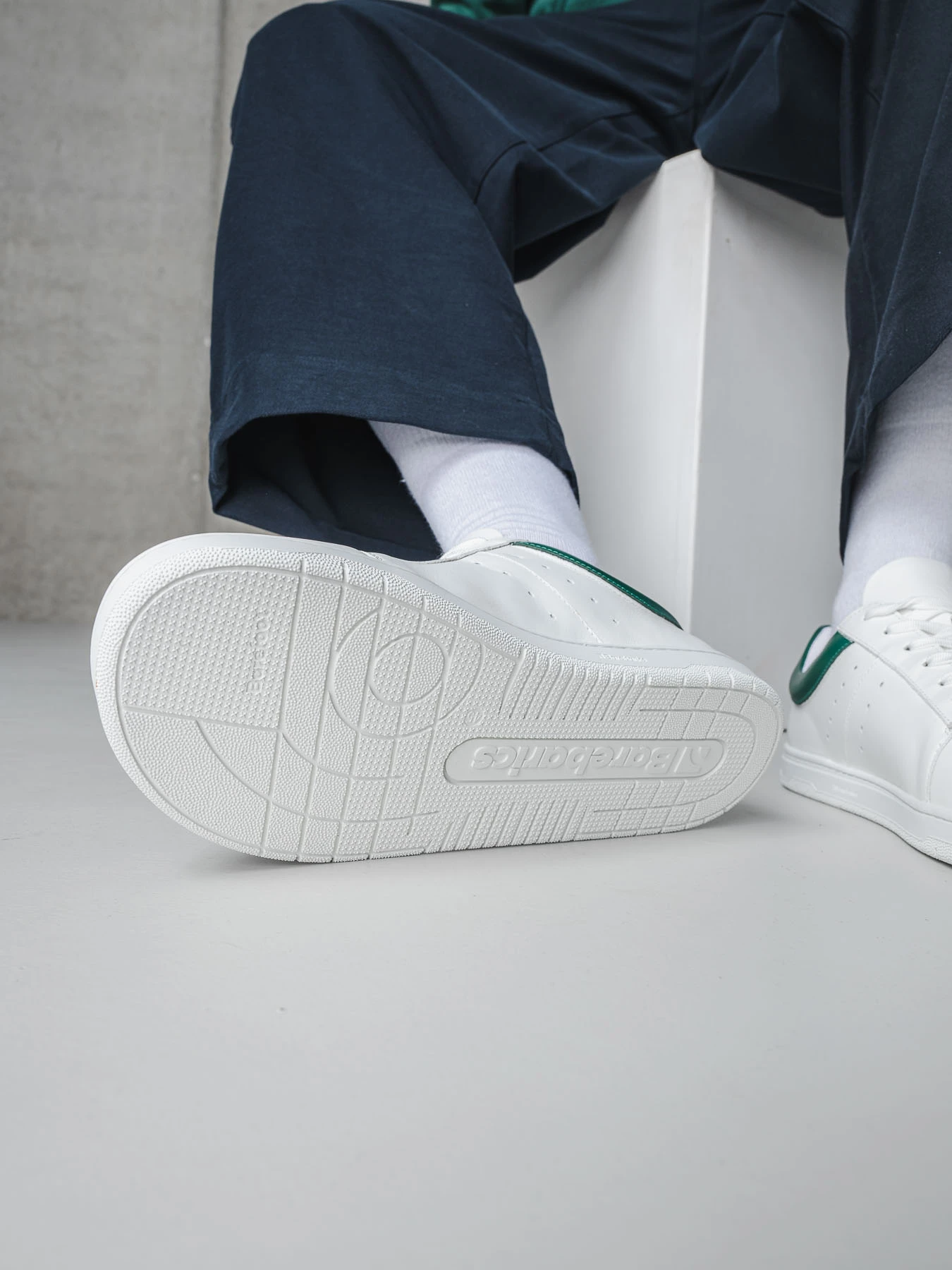 Босоногие кроссовки Barebarics Enigma - белый и тёмно-зелёный, фото 12